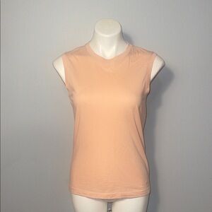 ATM ladies NWOT sleeveless crew neck t-shirt. XS. Peach.